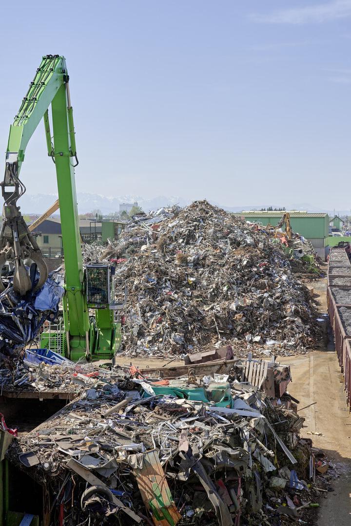 Bahntransport von Recycling-Material