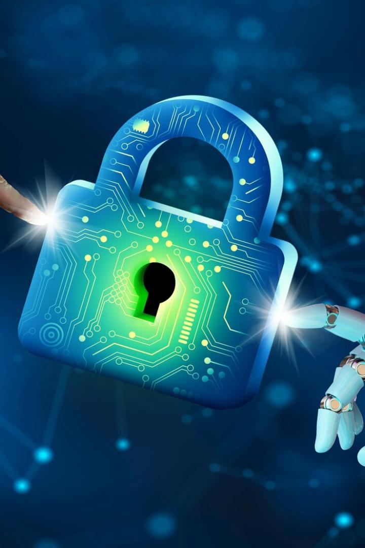 Artificial Intelligence AI safety digital Concept.