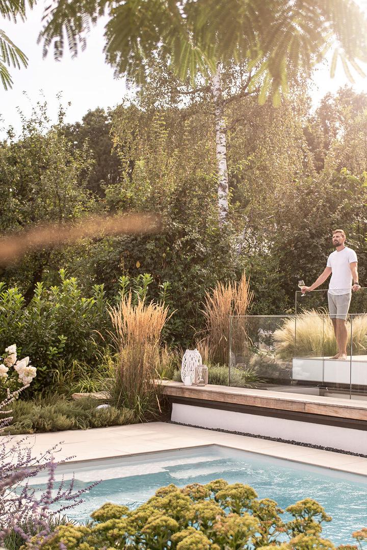 Vielfältig: Ein Garten von Baumgarten („Begründer“) gestaltet.