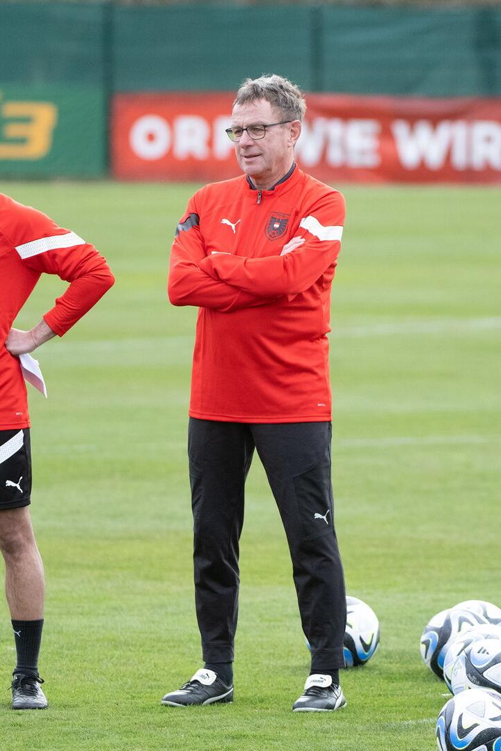 Onur Cinel (li.), Ralf Rangnick und Lars Kornetka