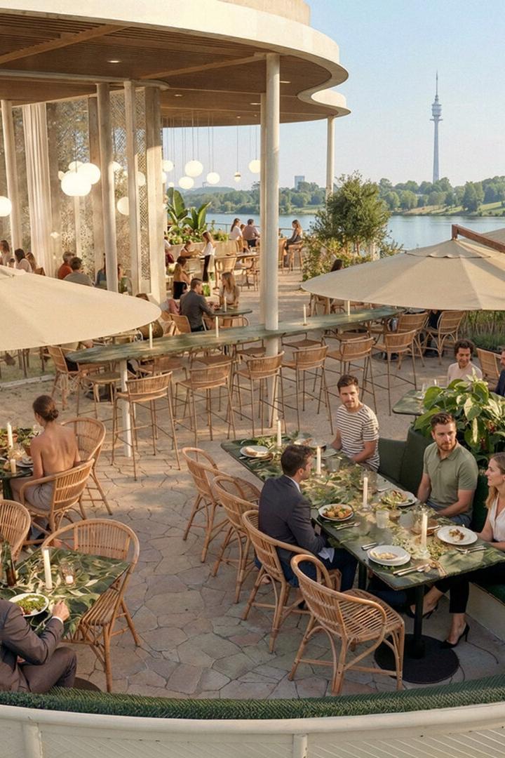 Das Inselrestaurant am Pier 22 in Wien.