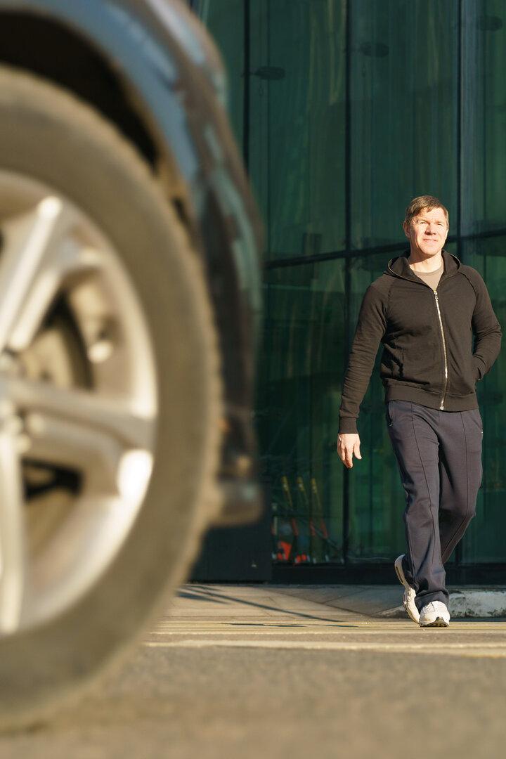 Photography of handsome man in spring sunny day outdoors