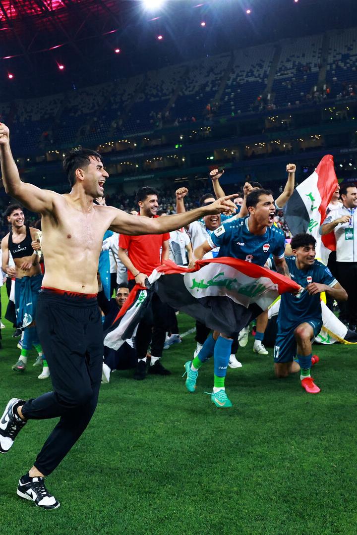 Jubel beim Irak nach dem 2:1 gegen Bolivien.