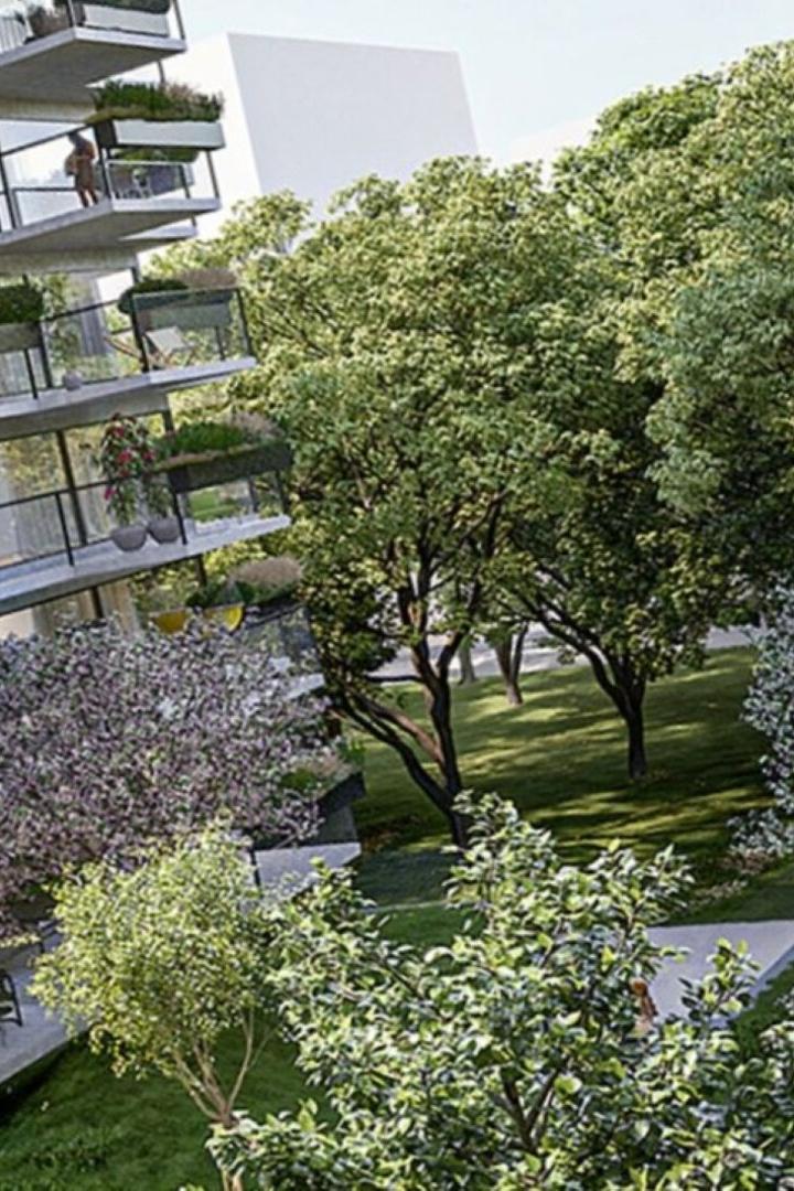  Begehrt:  Wohnen im Grünen, Projekt Josephine von bauwerk  mit Blick  auf den Prater.