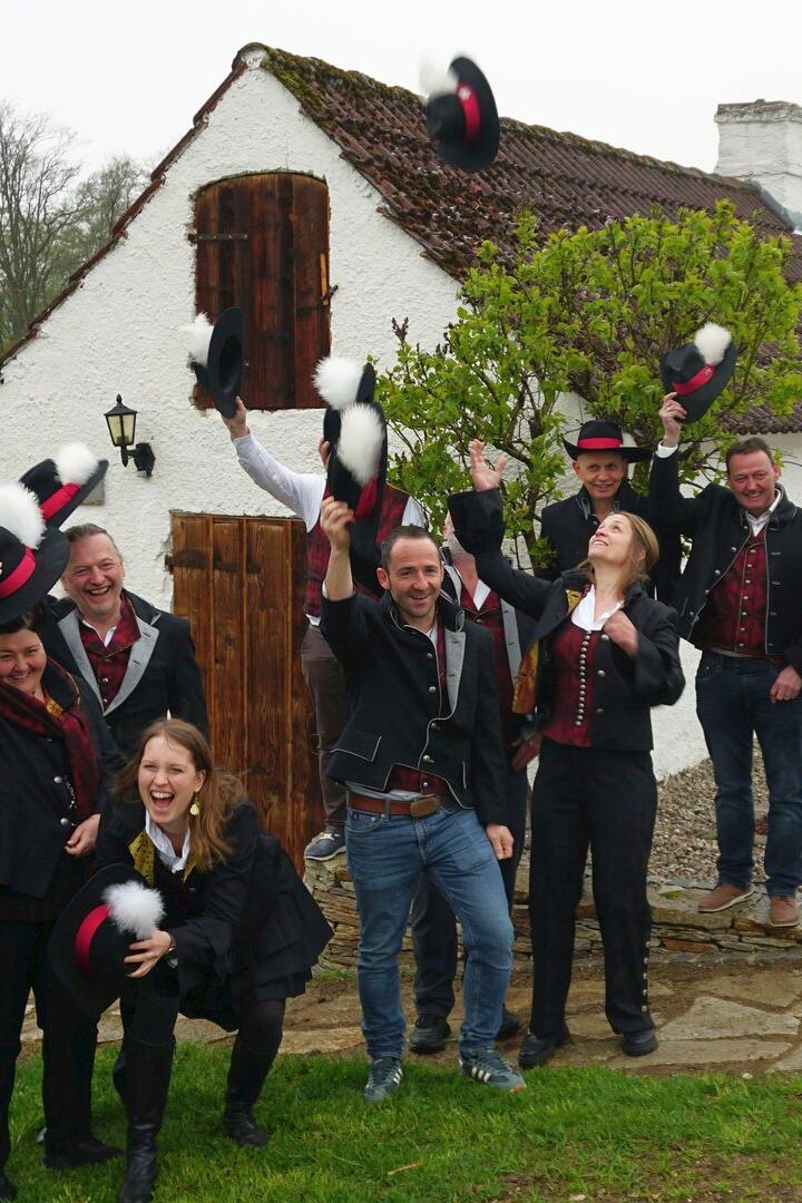 Mostbarone beim Lehrpfad des Seppelbauern in Pittersberg