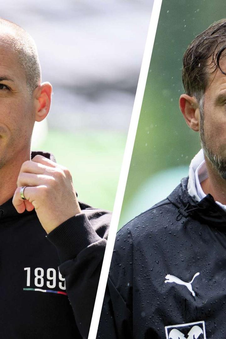 Braunschweig-Trainer Kornetka (r.) und sein Co Kulovits