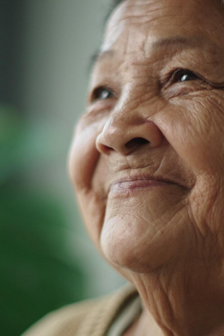 Portrait of asian elderly woman.
