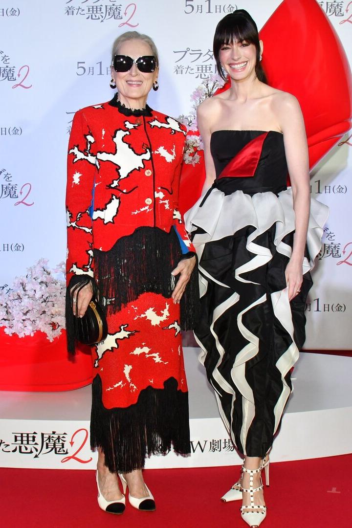 Meryl Streep und Anne Hathaway am Red Carpet für "Der Teufel trägt Prada 2"