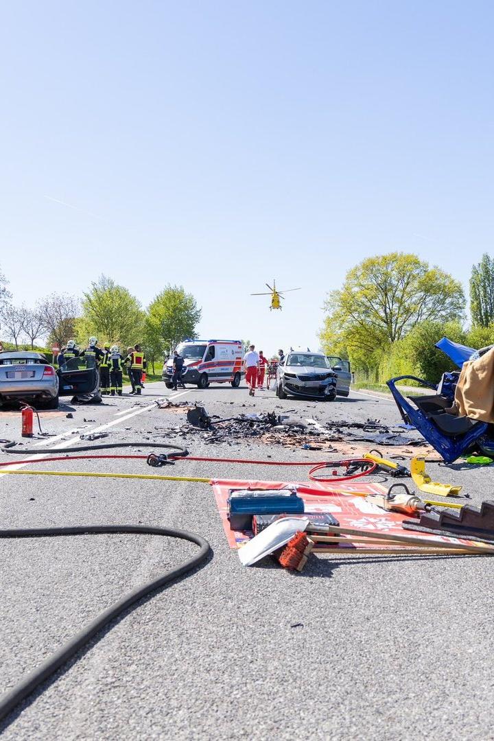 Unfallstelle auf der B218