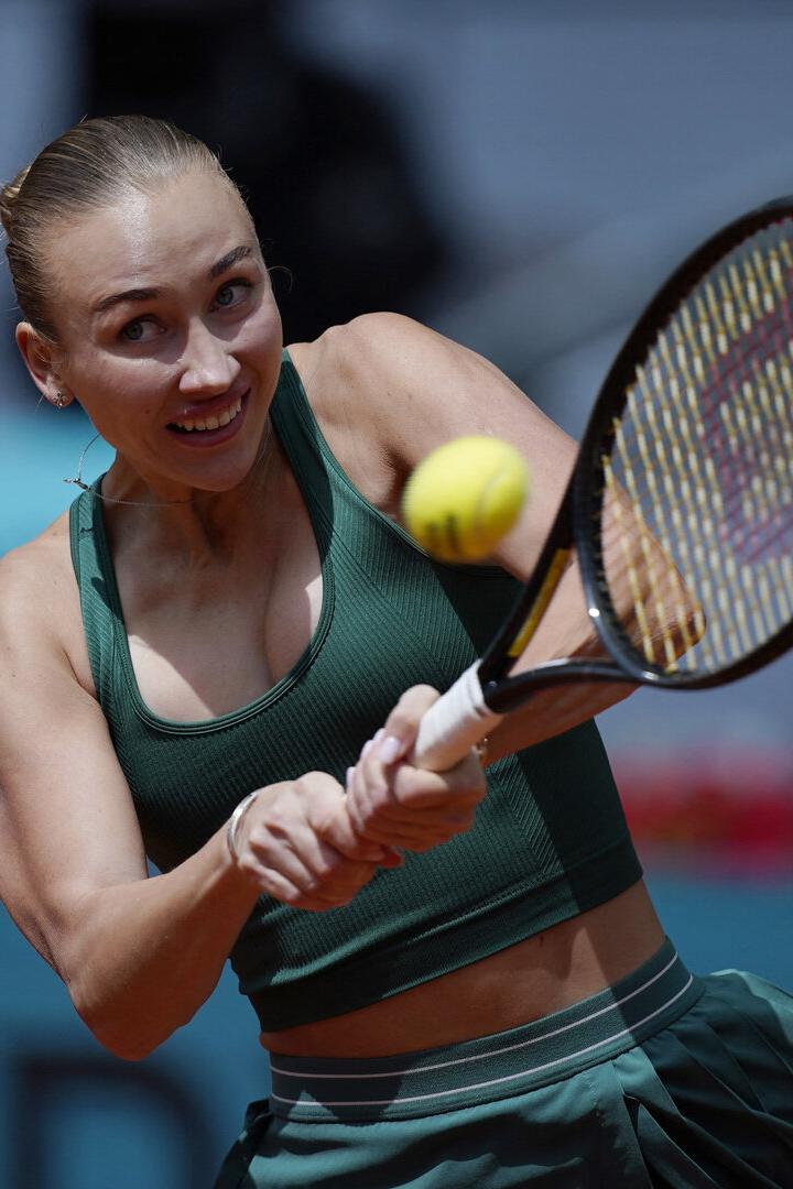 Anastasia Potapowa beim Turnier in Madrid.