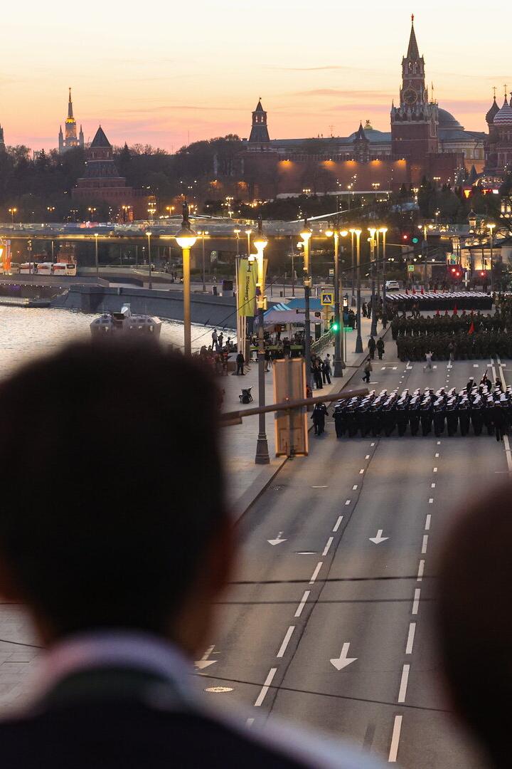 Rehearsal for Russia's annual Victory Day parade in Moscow