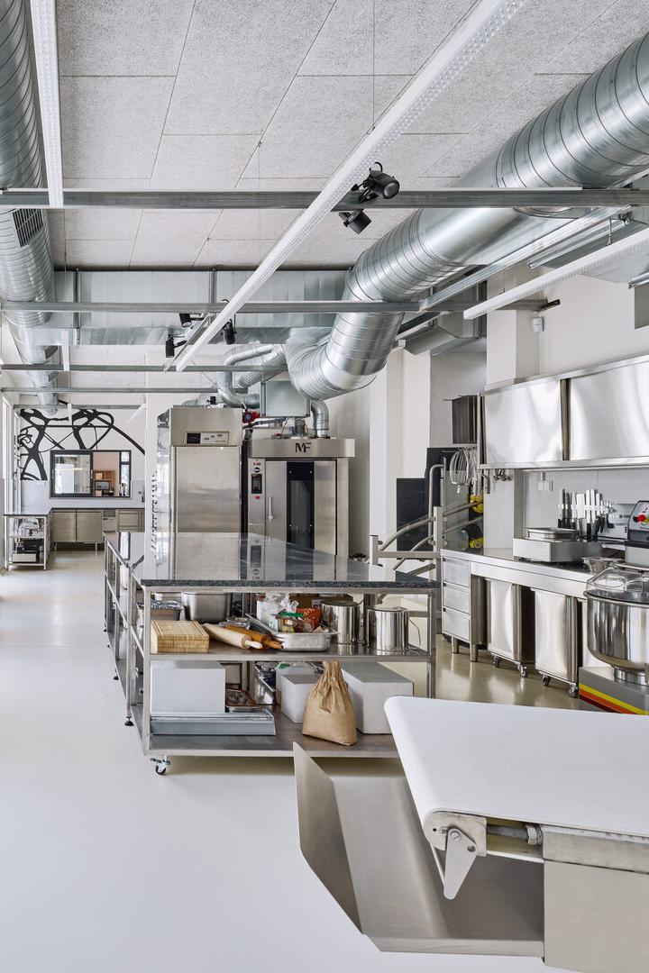 Produktionsküche der Konditorei Moriz in Wien