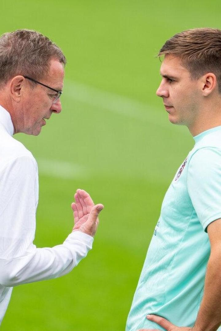 Ralf Rangnick und Maximilian Wöber