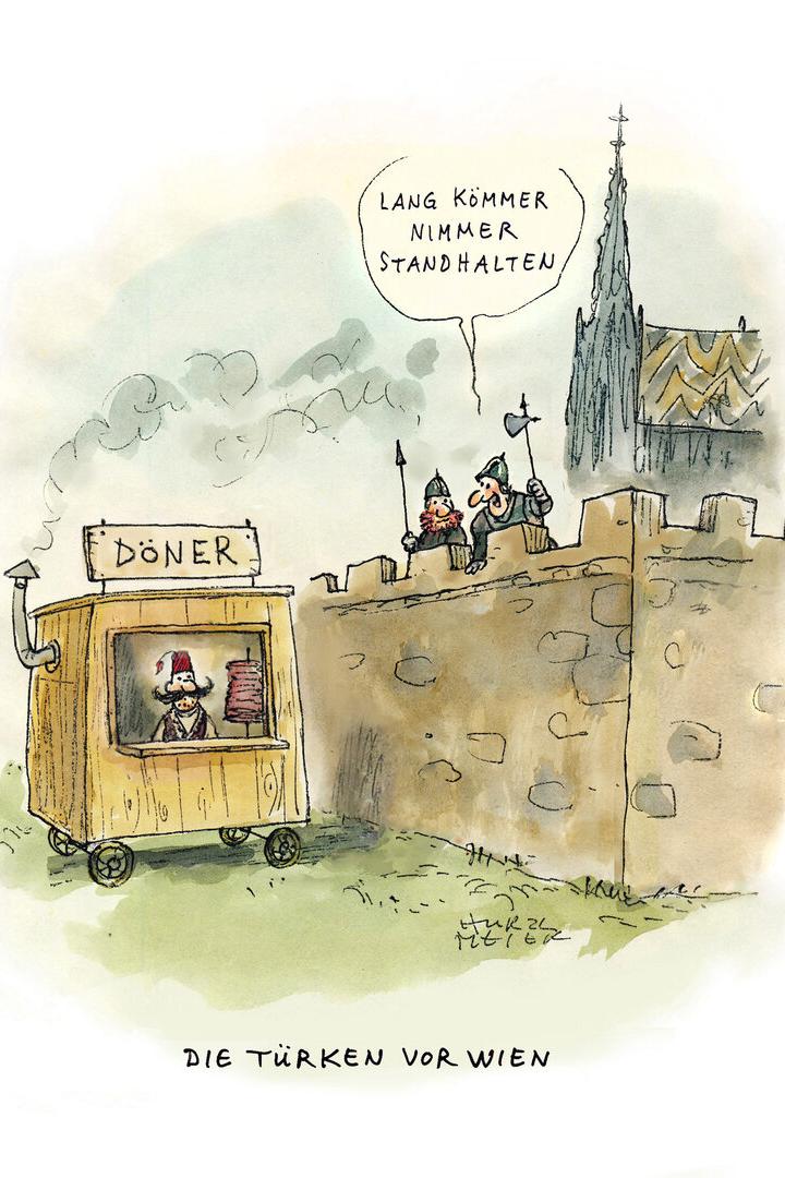 Ananas Kunstverlag Cartoon: Türken vor Wien