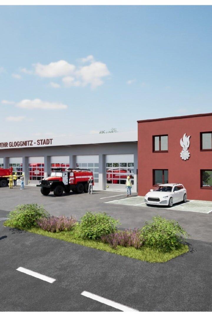 So soll der Neubau der Feuerwehr Gloggnitz-Stadt aussehen. 4,7 Millionen Euro sind für den Neubau veranschlagt.