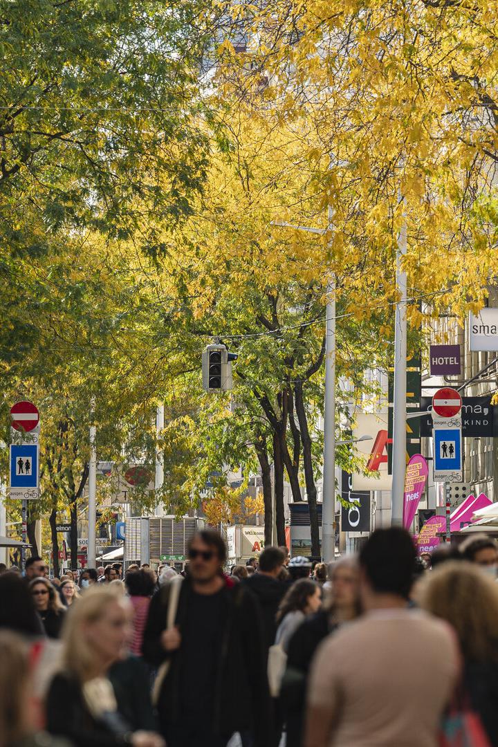 Herbststimmung auf der Mariahilfer Straße