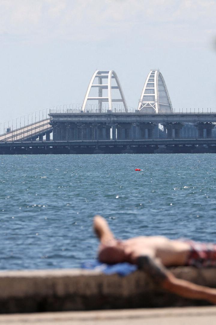 FILE PHOTO: Crimea bridge damaged following alleged attack