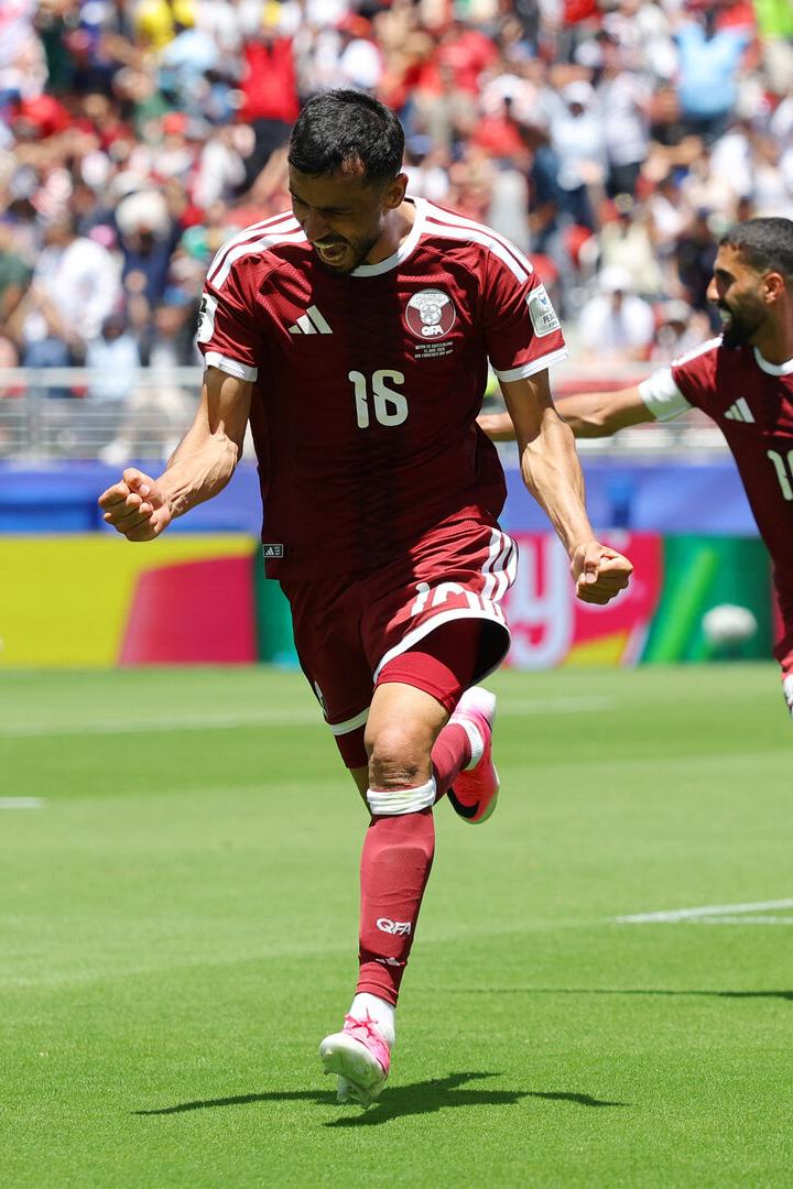 Spieler von Katar beim Torjubel.