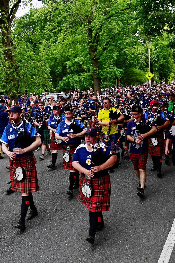 Die schottische "Tartan Army" in Boston.
