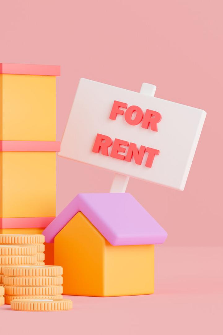 3d rendering concept real estate investment illustration.