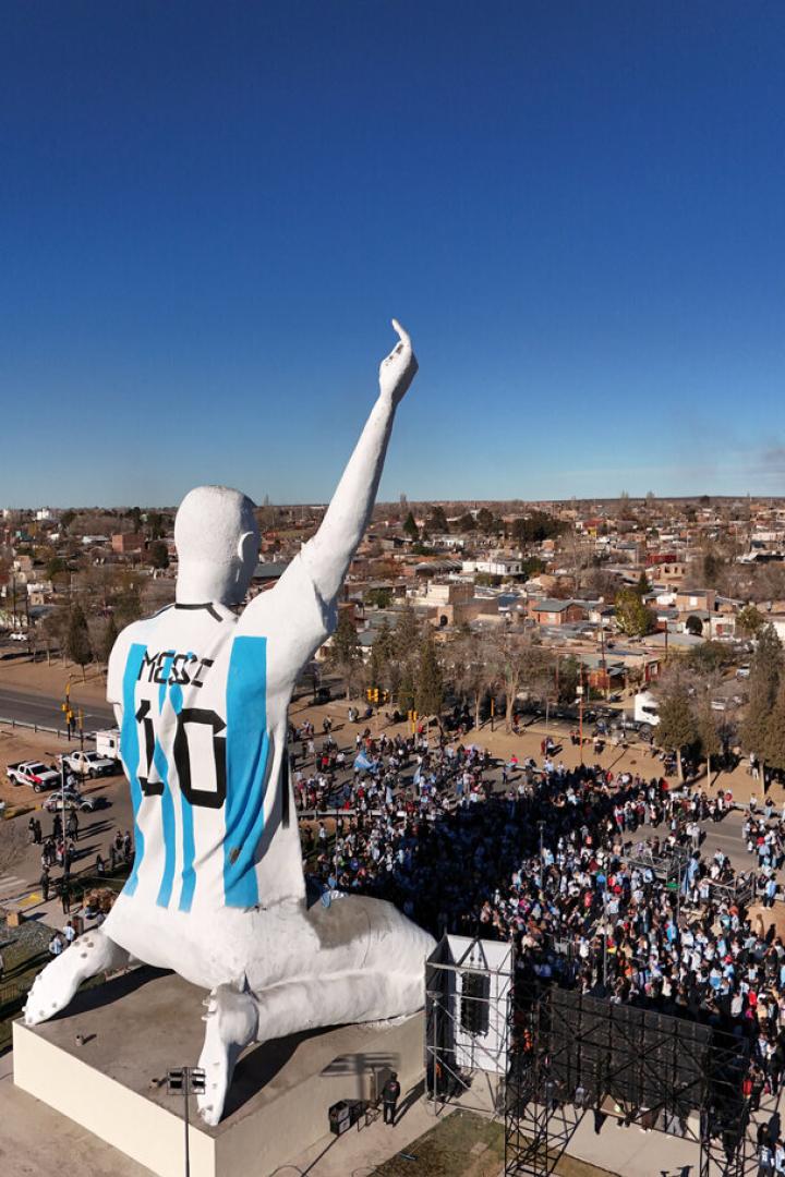 Die neue Messi-Statue in Cutral Co