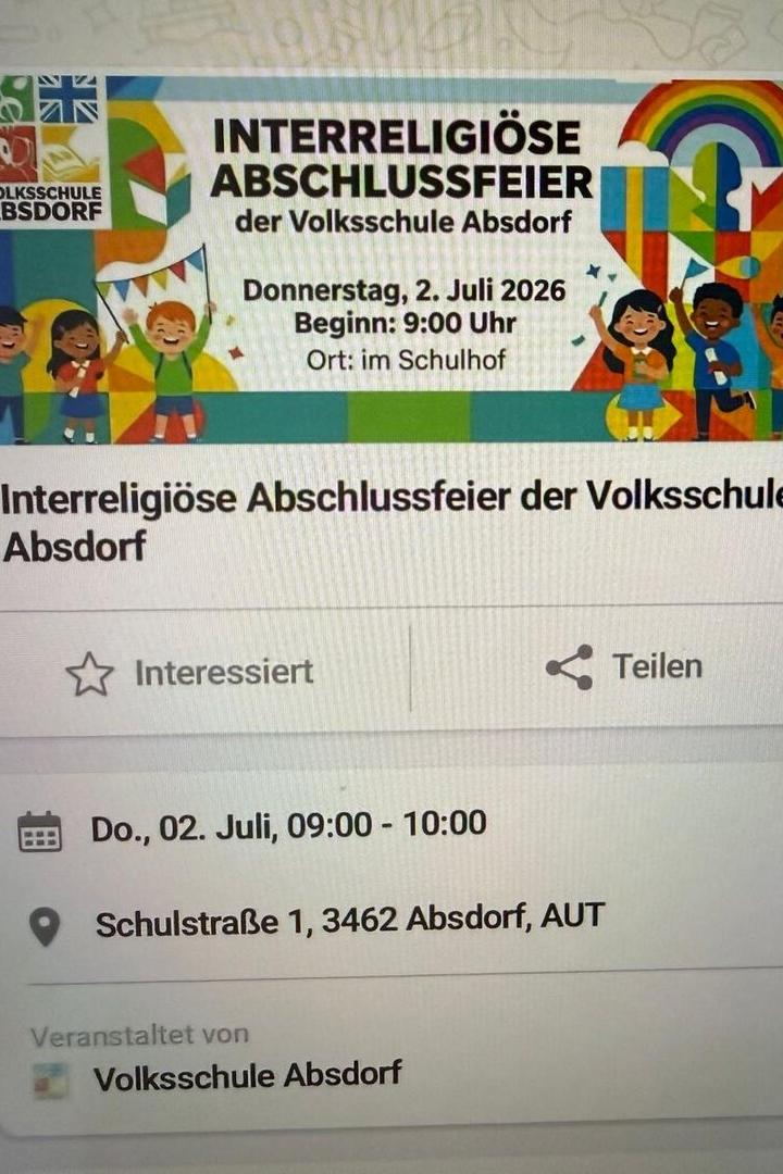 Einladung zu Abschlussfest 