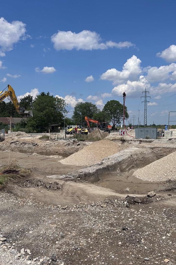 Die Bauarbeiten an der Anschlussstelle zur S4 in Wiener Neustadt.