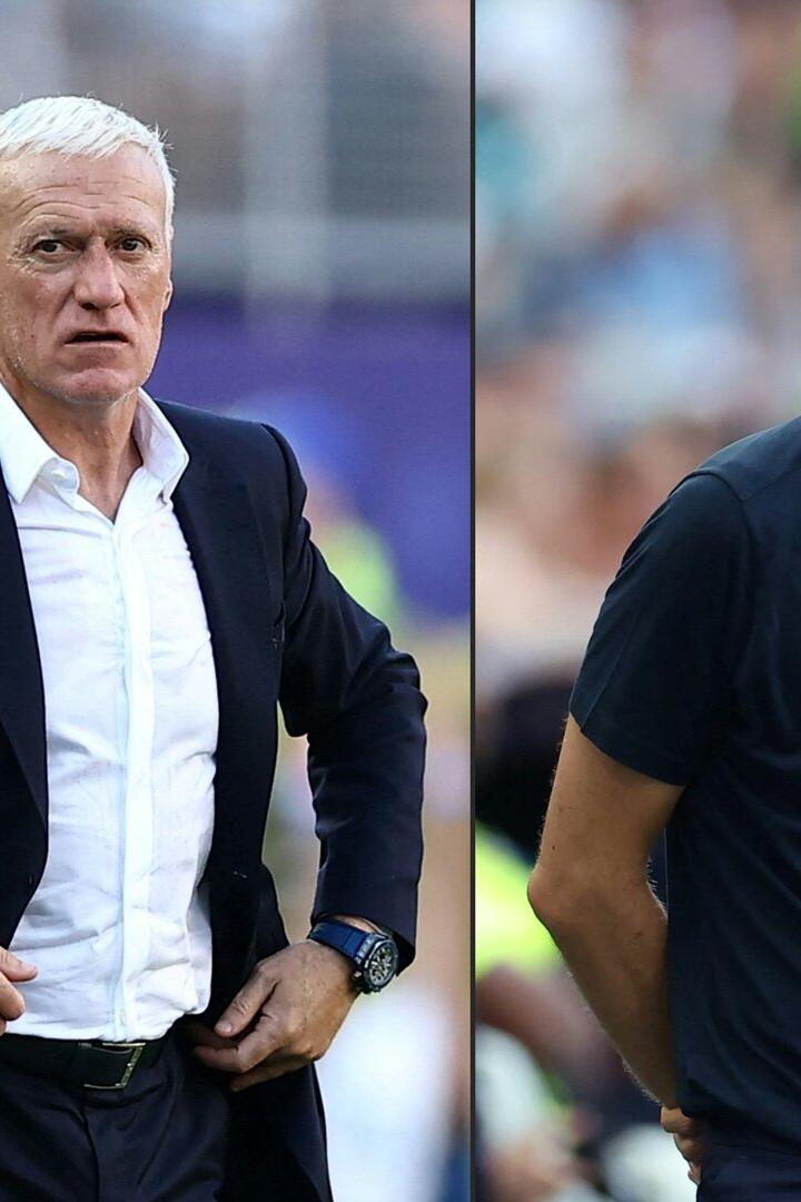 Trainer-Duell: Didier Deschamps (li.) und Thomas Tuchel