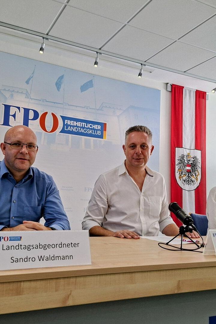 FPÖ, Sandro Waldmann, Alexander Petschnig und Michelle Whitfield