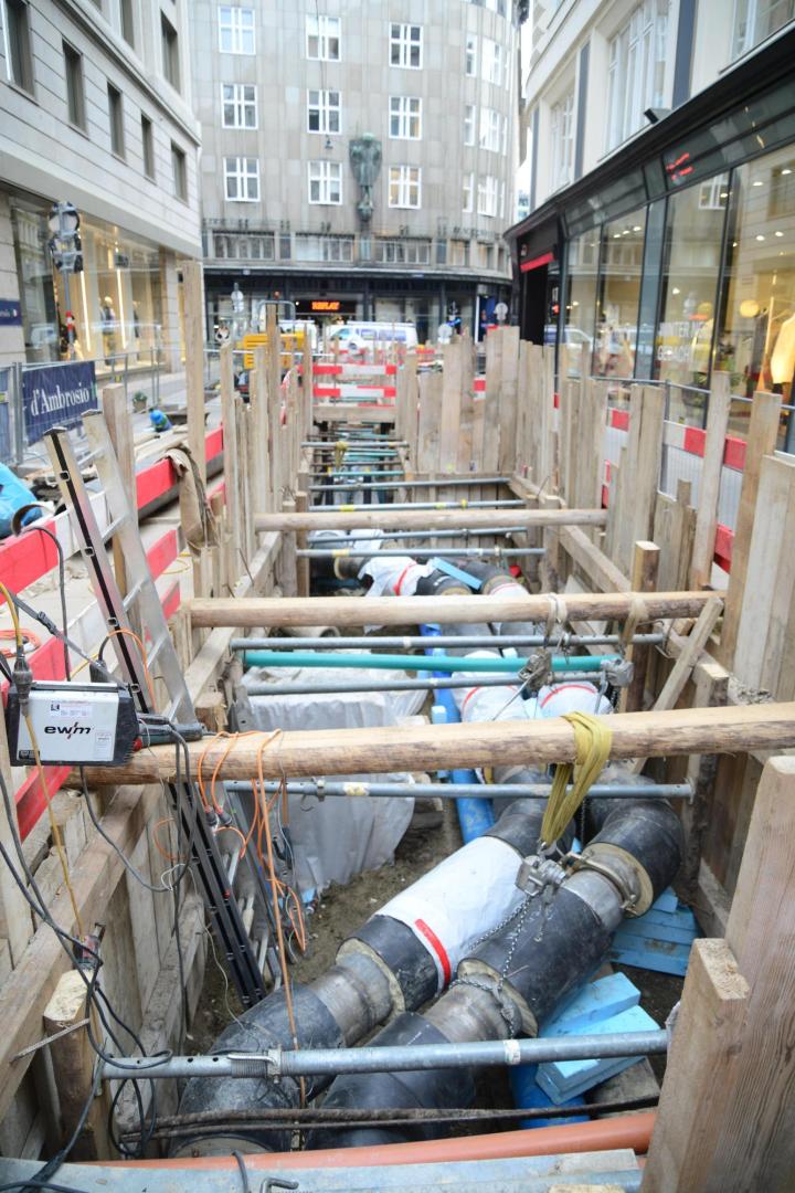 Offene Baustelle am Bauernmarkt 