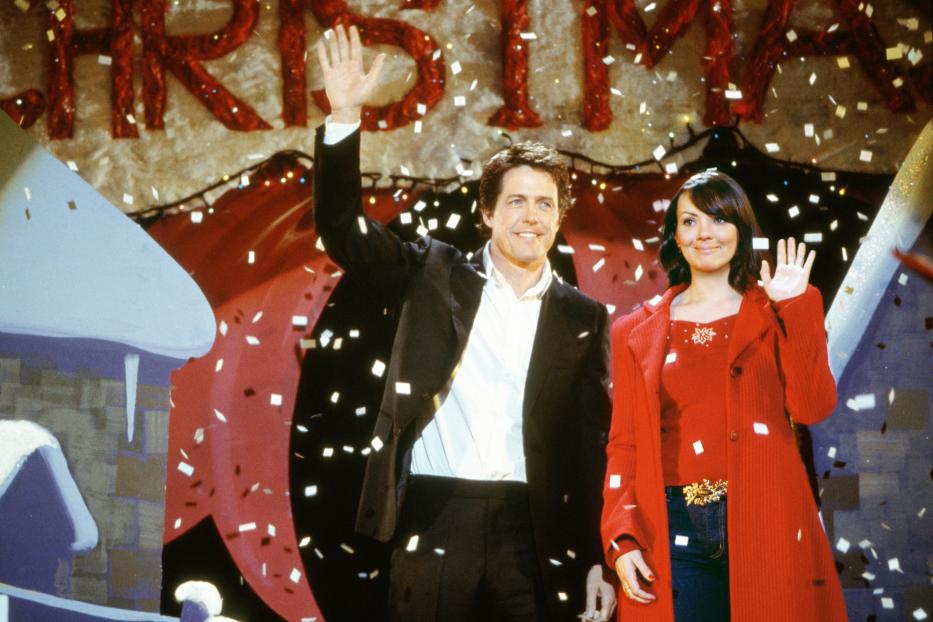 Hugh Grant und Martine McCutcheon in einer Szene aus dem Film „Tatsächlich… Liebe“.