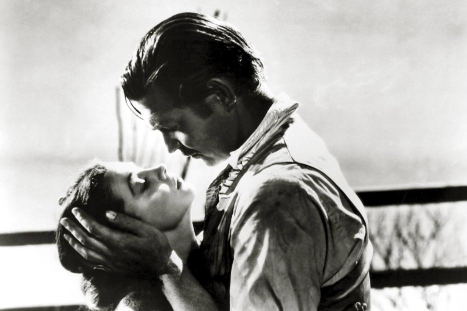 Clark Gable und Vivien Leigh in einer Szene aus „Vom Winde verweht“.