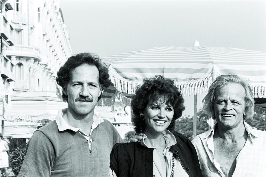 Werner Herzog, Gina Lollobrigida und Klaus Kinski posieren zusammen.