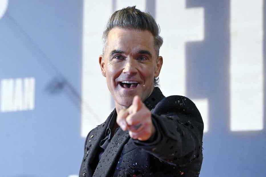 Robbie Williams bei der Premiere seines Films „Better Man“ in Rom.