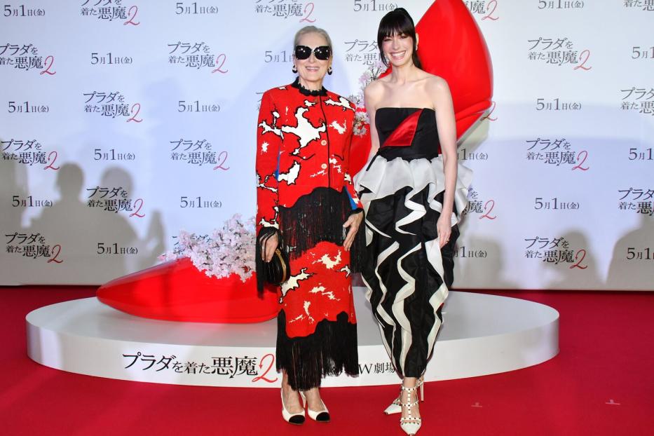 Meryl Streep und Anne Hathaway am Red Carpet für "Der Teufel trägt Prada 2"
