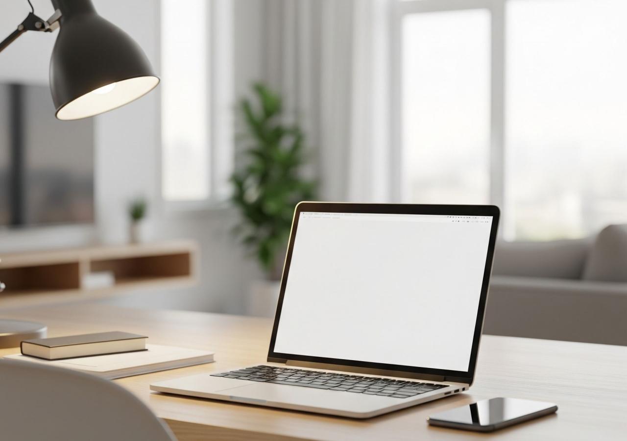 Heller Wohnraum mit grauem Sofa, Couchtisch, großer Zimmerpflanze in gemustertem Topf und moderner Deckenleuchte.