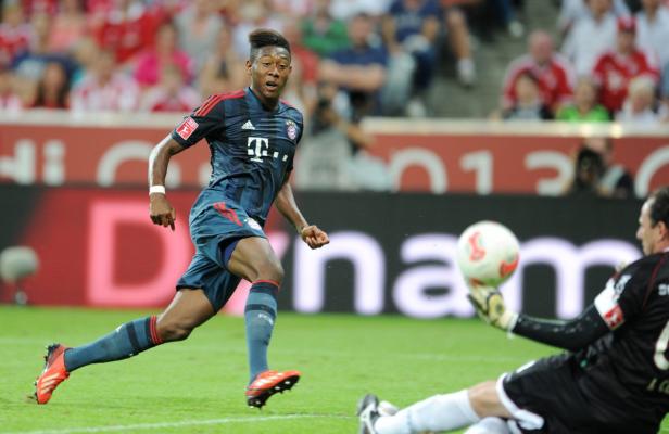 David Alaba von Bayern München während eines Fußballspiels.