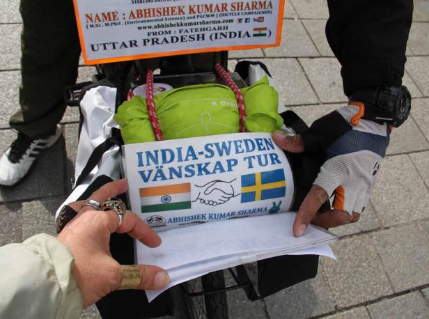 Für Frieden und gegen Klimawandel radeln