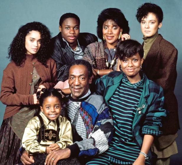Das Ensemble der „Bill Cosby Show“ posiert für ein Gruppenfoto.