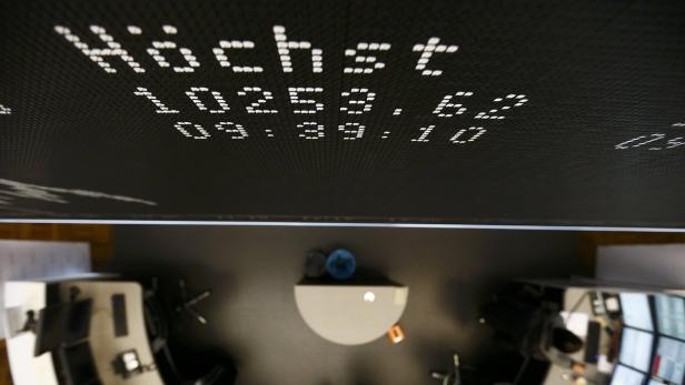 The German share price index DAX board is pictured