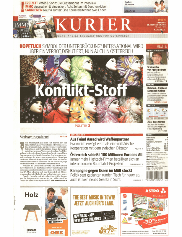 Titelseiten vom 28.11.2015