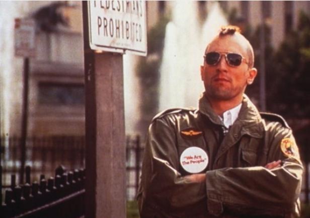 Robert De Niro als Travis Bickle in dem Film „Taxi Driver“.