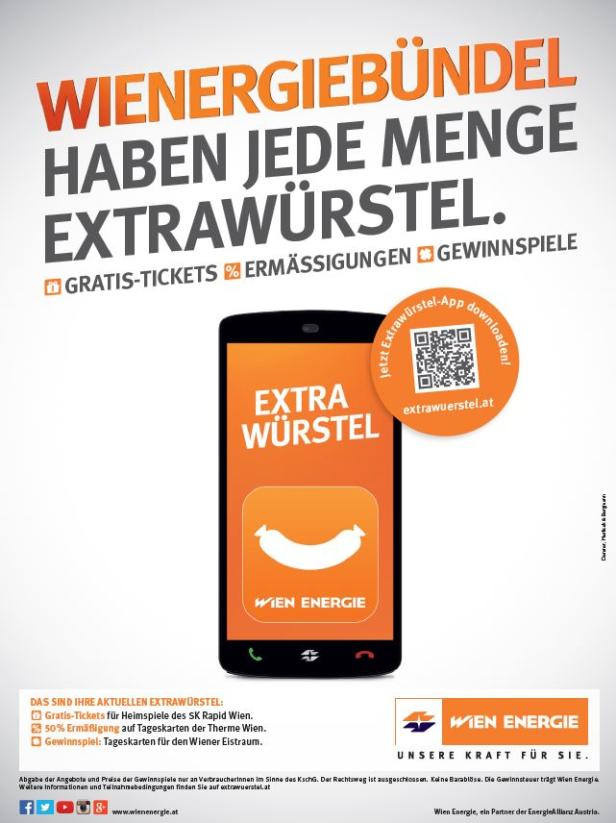 Wien Energie Energiebündel-Kampagne Extrawürstel-Sujet Demner Merlicek & Bergmann