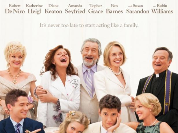 Das Filmplakat für „The Big Wedding“ mit Robert De Niro, Katherine Heigl, Diane Keaton, Amanda Seyfried und Robin Williams.