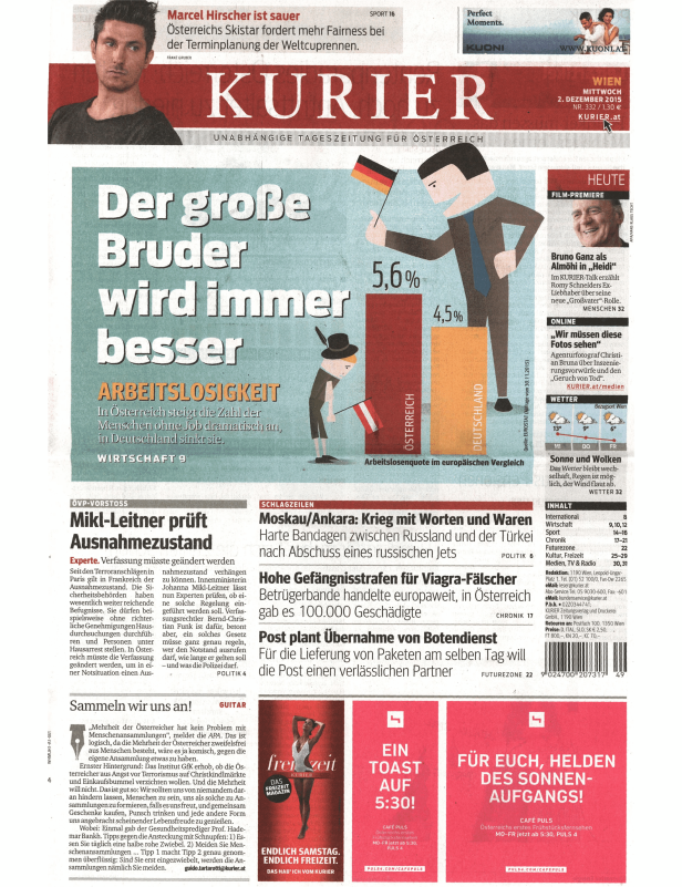 Titelseiten vom 02.12.2015