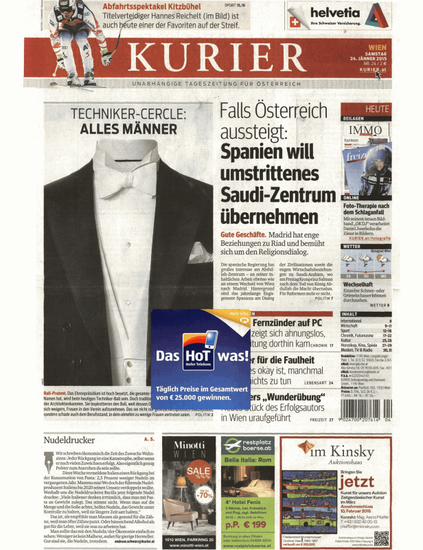 Titelseiten vom 24.01.2015