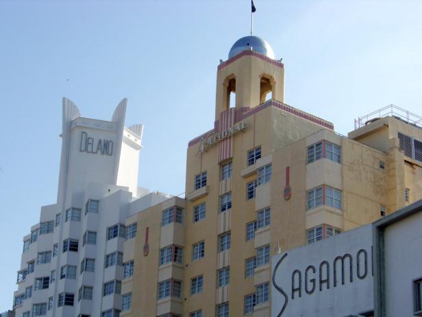 Die Art-Déco-Hotels Delano, National und Sagamore in Miami Beach.