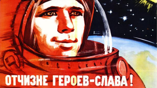 Retro-Plakate aus der Sowjet-Raumfahrt