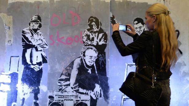 Bilder der Banksy-Ausstellung
