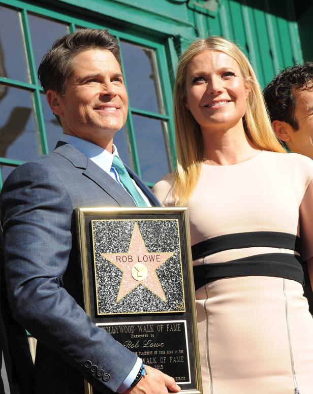 Rob Lowe und Gwyneth Paltrow bei der Enthüllung von Lowes Stern auf dem Hollywood Walk of Fame.